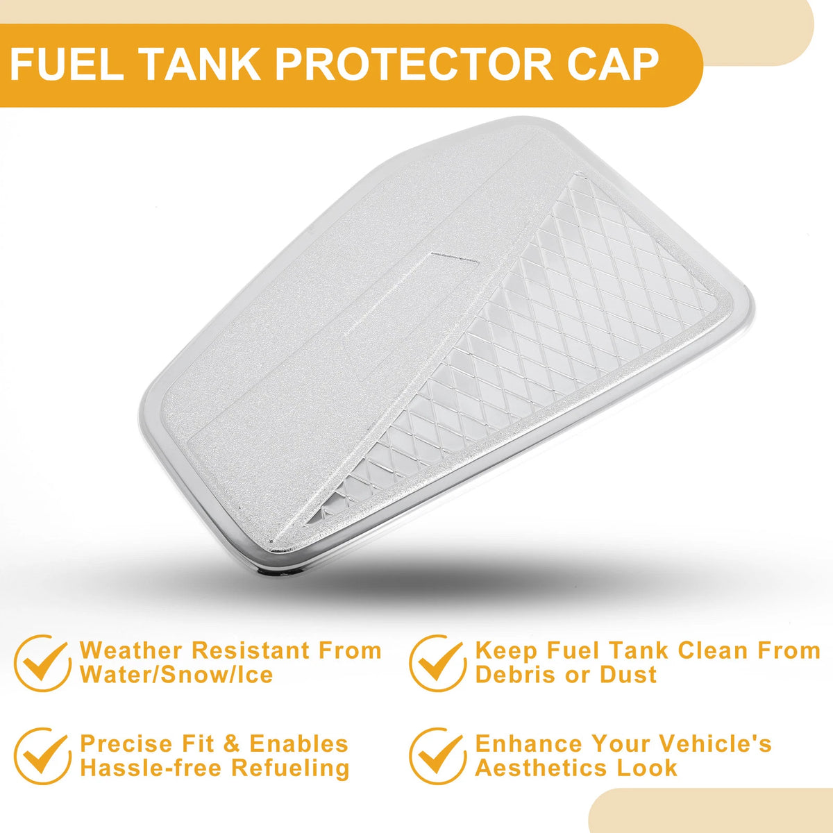 Fuel Tank Door Cap for Isuzu D-MAX 2023-2025 Chrome Silver Tone