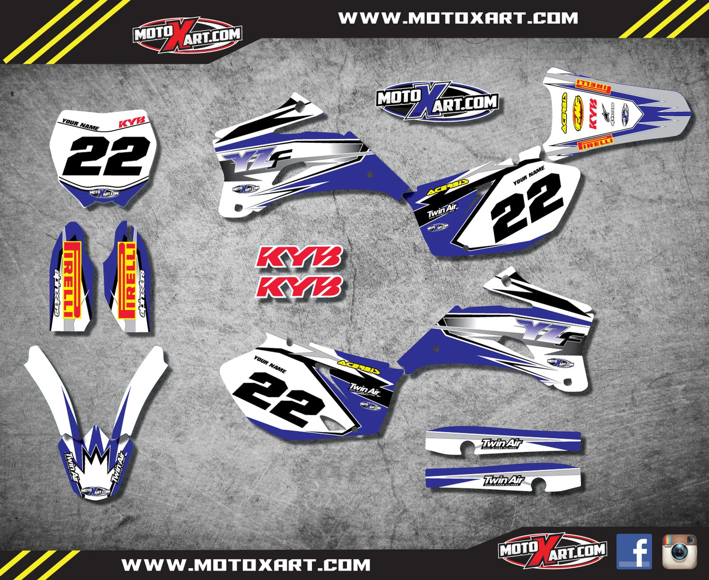 SHOCKWAVE Full Graphics Kit for Yamaha YZF 450 (2006-2008)