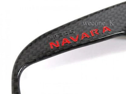 Door Handle Bowl Trim Black Carbon for Nissan Navara Frontier (2014-2018)