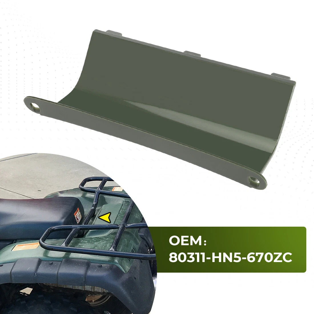 Battery Cover Lid for Honda Rancher TRX350 Green (2000–2003)
