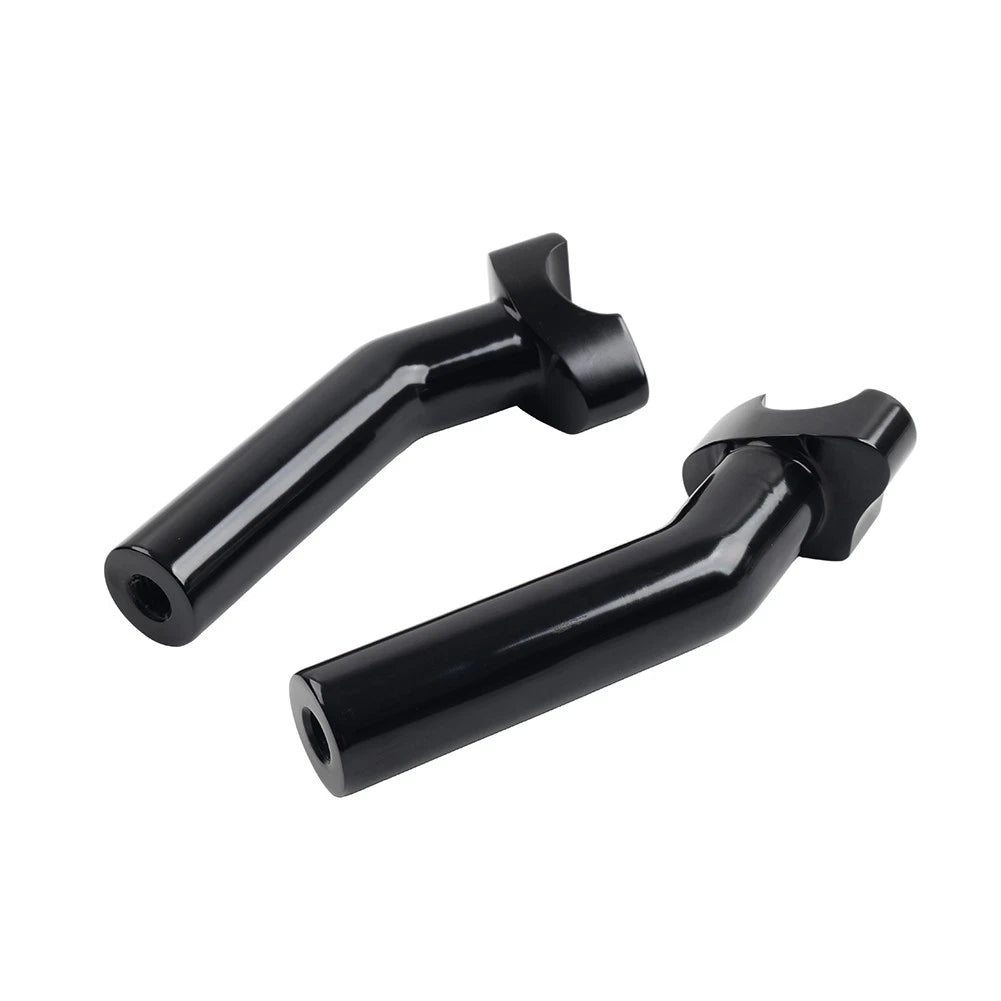 6" CNC Pullback Handlebar Risers Black for Harley Dyna Softail Sportster (2004-2023)