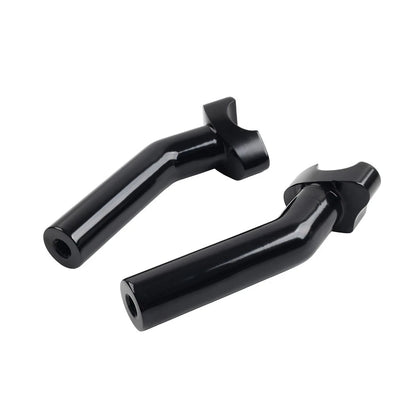 6" CNC Pullback Handlebar Risers Black for Harley Dyna Softail Sportster (2004-2023)