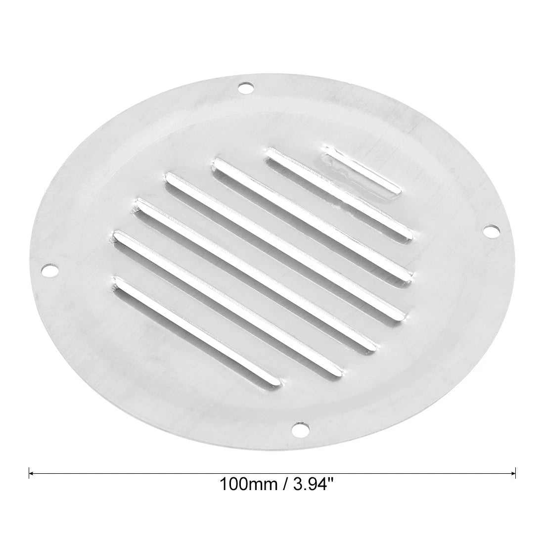 Vent 2 x 4 Inch Round Marine Boat Louvered Vent 316 Stainless Steel