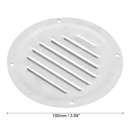 Vent 2 x 4 Inch Round Marine Boat Louvered Vent 316 Stainless Steel