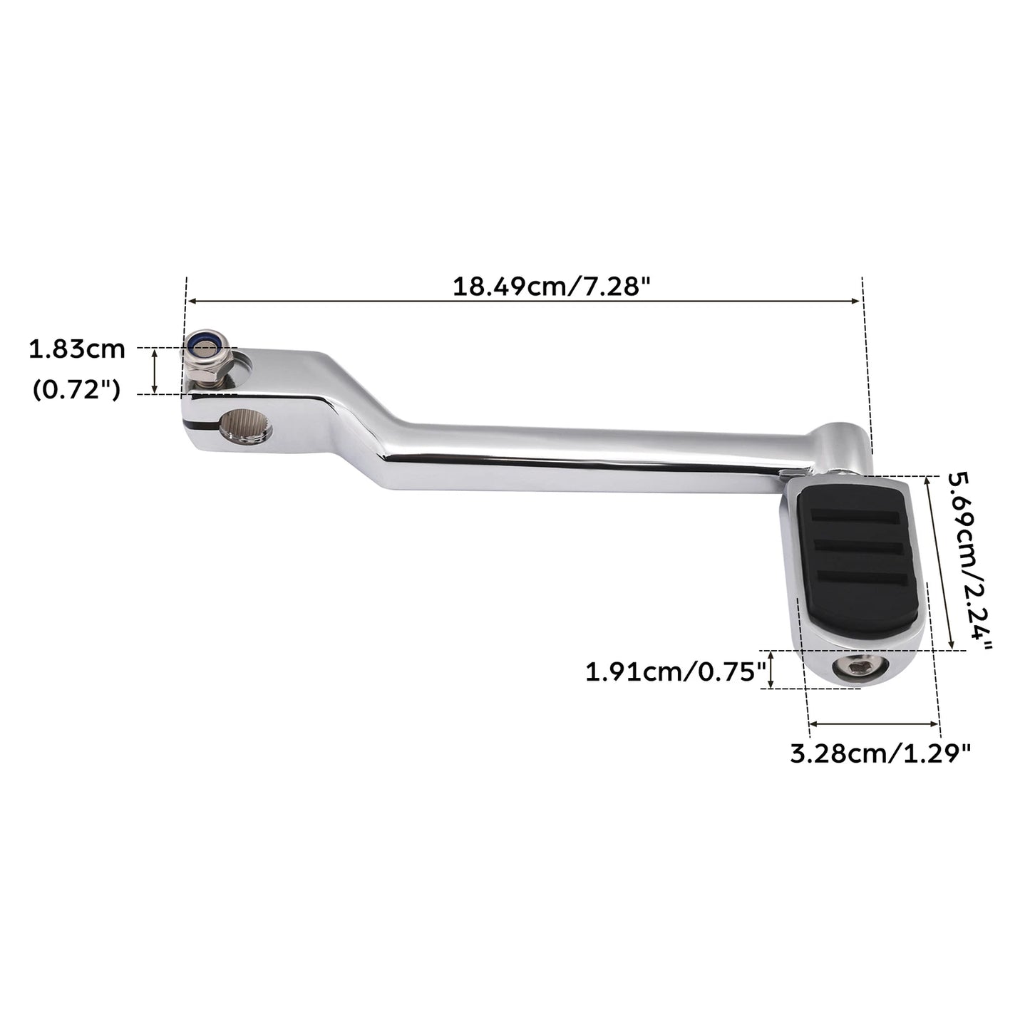Chrome Left Heel Shift Lever Shifter Pegs for Harley Touring (1988 - 2024)