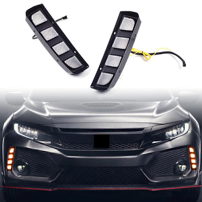 Fog Light Set for Honda Civic TYPE R 2016-2019 LED Daytime Running Lights