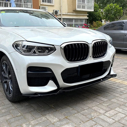 Gloss Black Front Bumper Lip Lower Splitter for 2018-2021 BMW X3 G01