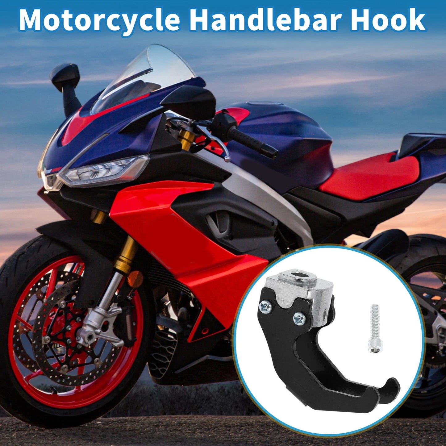 Handlebar Hook Claw-Shaped for Motorcycle Aluminum Alloy Black