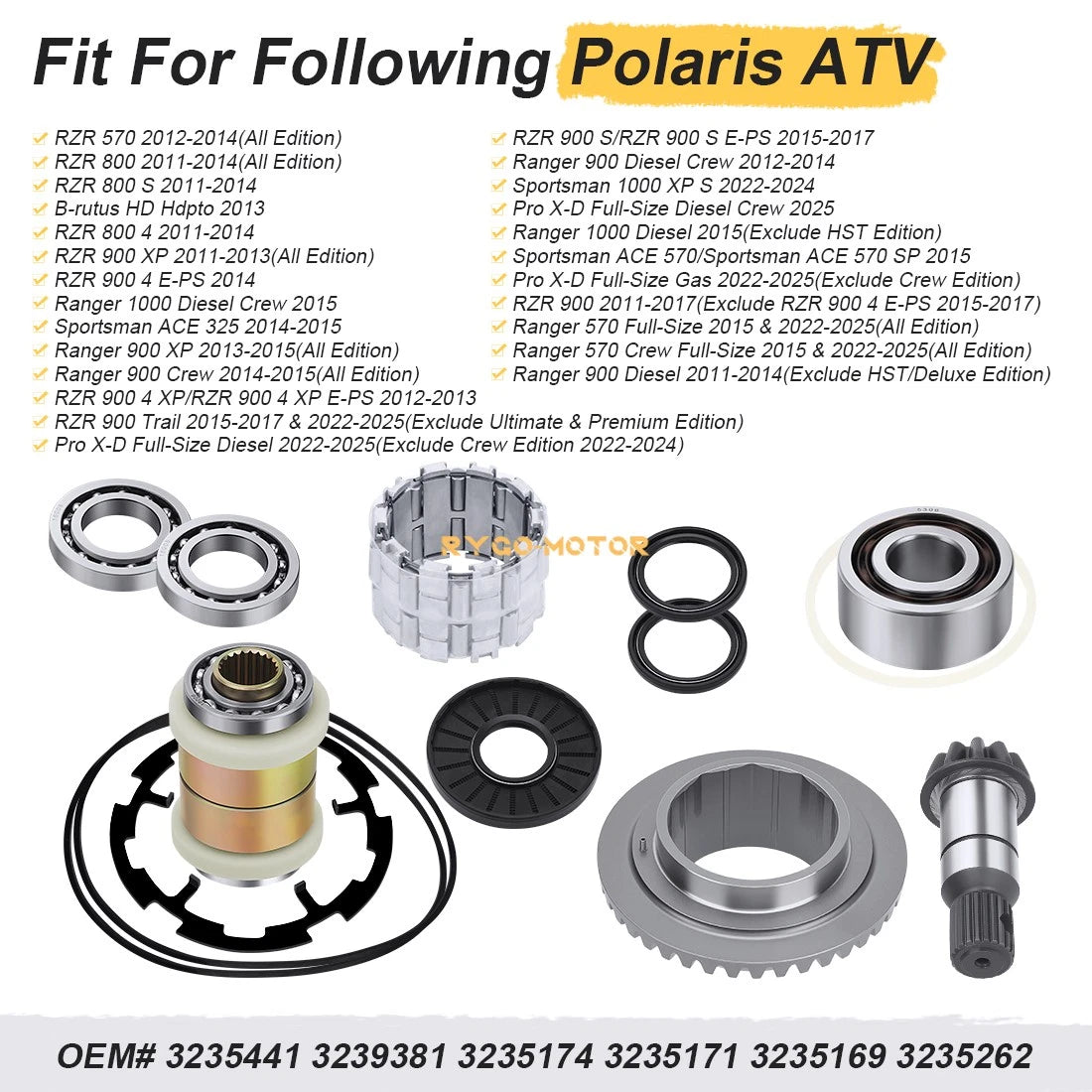 Front Differential Rebuild Polaris Ranger Crew 900 (2015–2019)