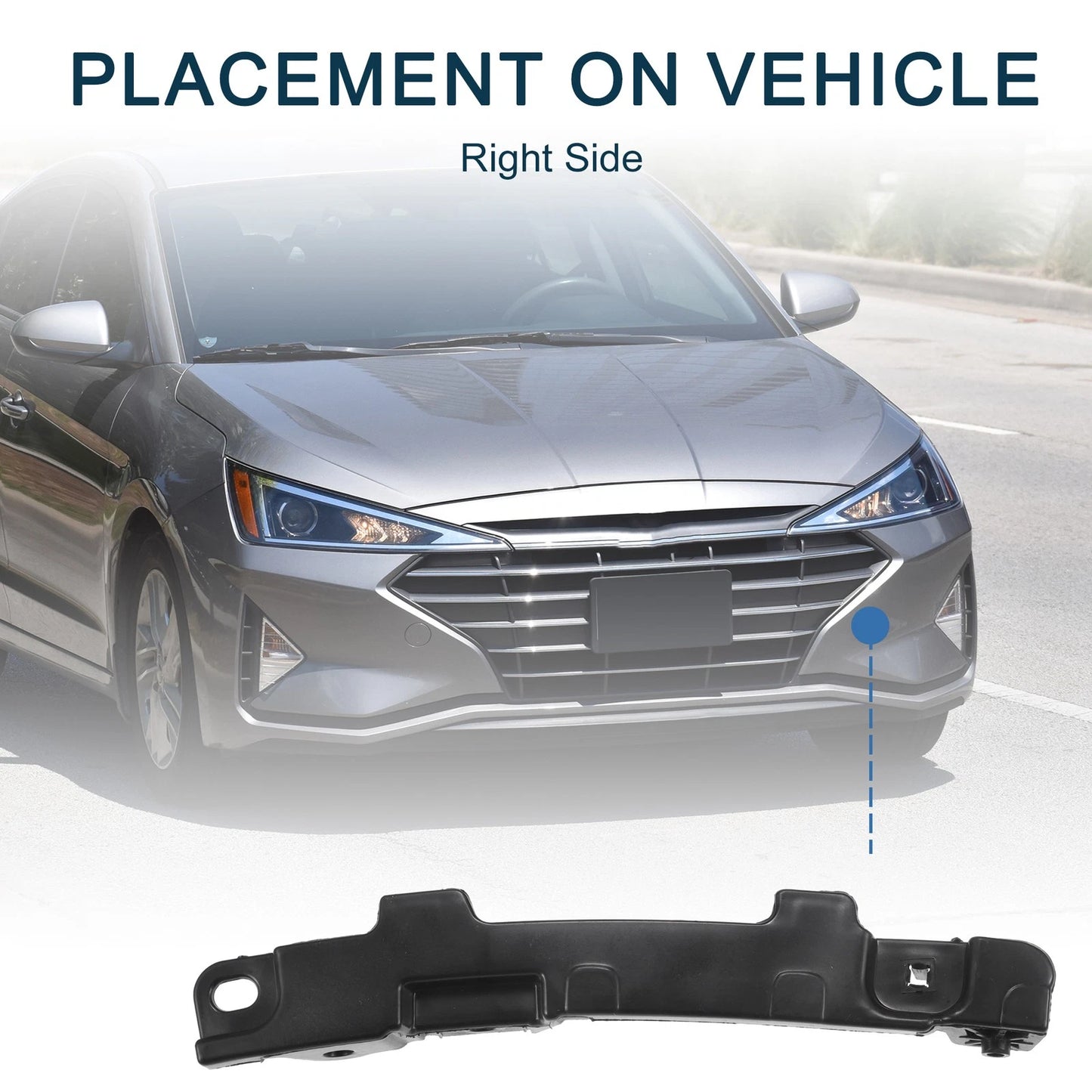Right Front Bumper Retainer Bracket for Toyota Highlander (2001-2023)