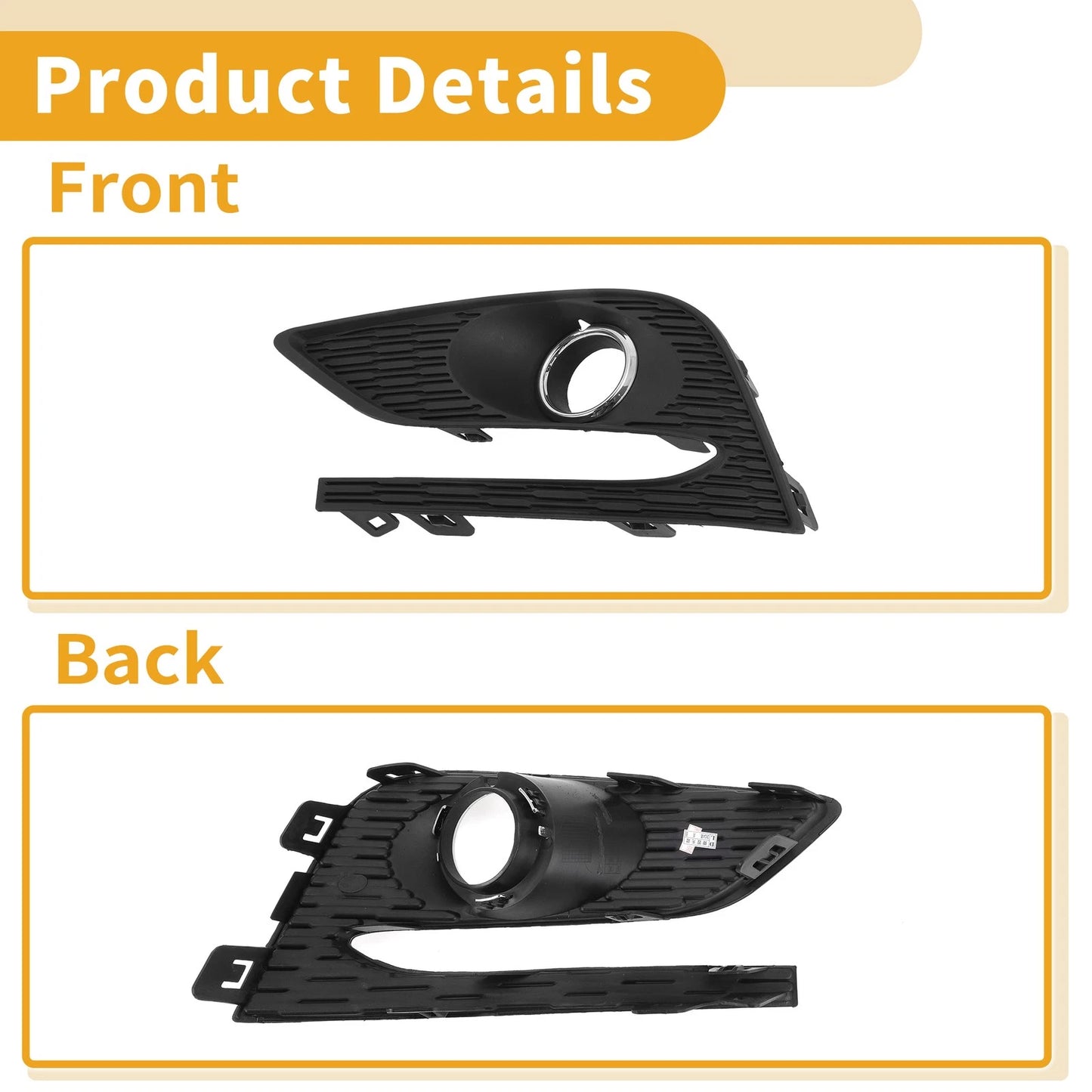 1 Pc Front Left Fog Light Grill for Chevrolet Cruze (2016 - 2019)