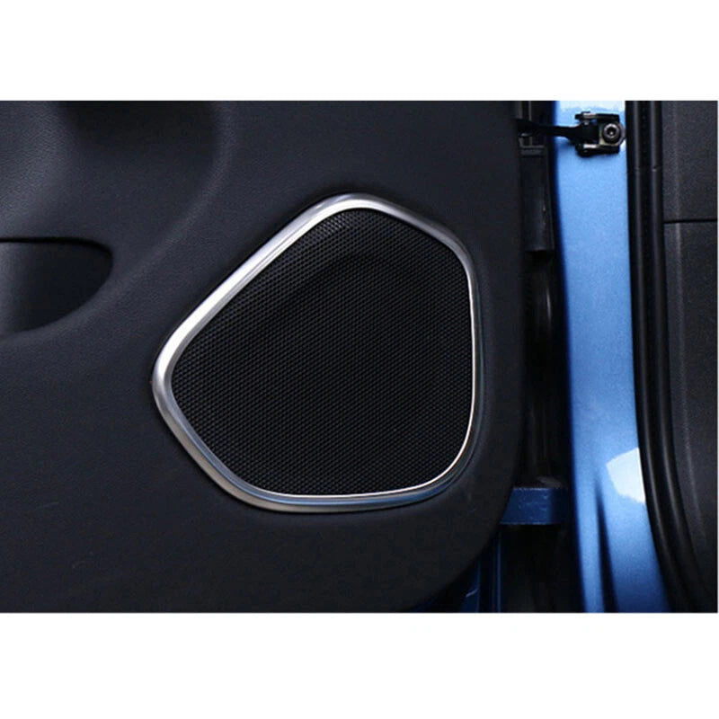 4pcs Silver Door Side Speaker grille Cover Trim Frame fits Volvo XC60 2018-2022
