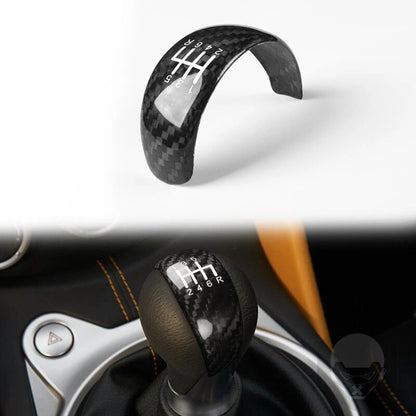 Real Carbon Fiber Gear Shift Head Knob Cover Trim for NISSAN 370z 2009-2018