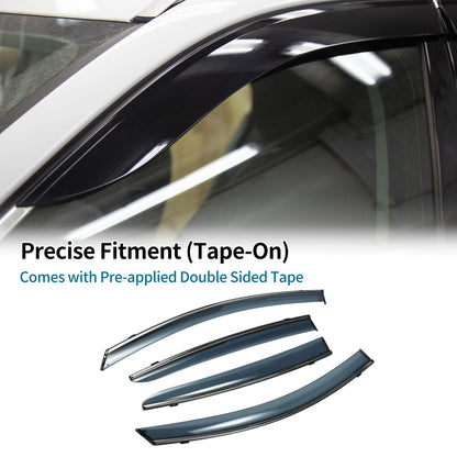 Window Deflectors for Ford Focus Sedan 2019-2023 Side Vent Visors Black