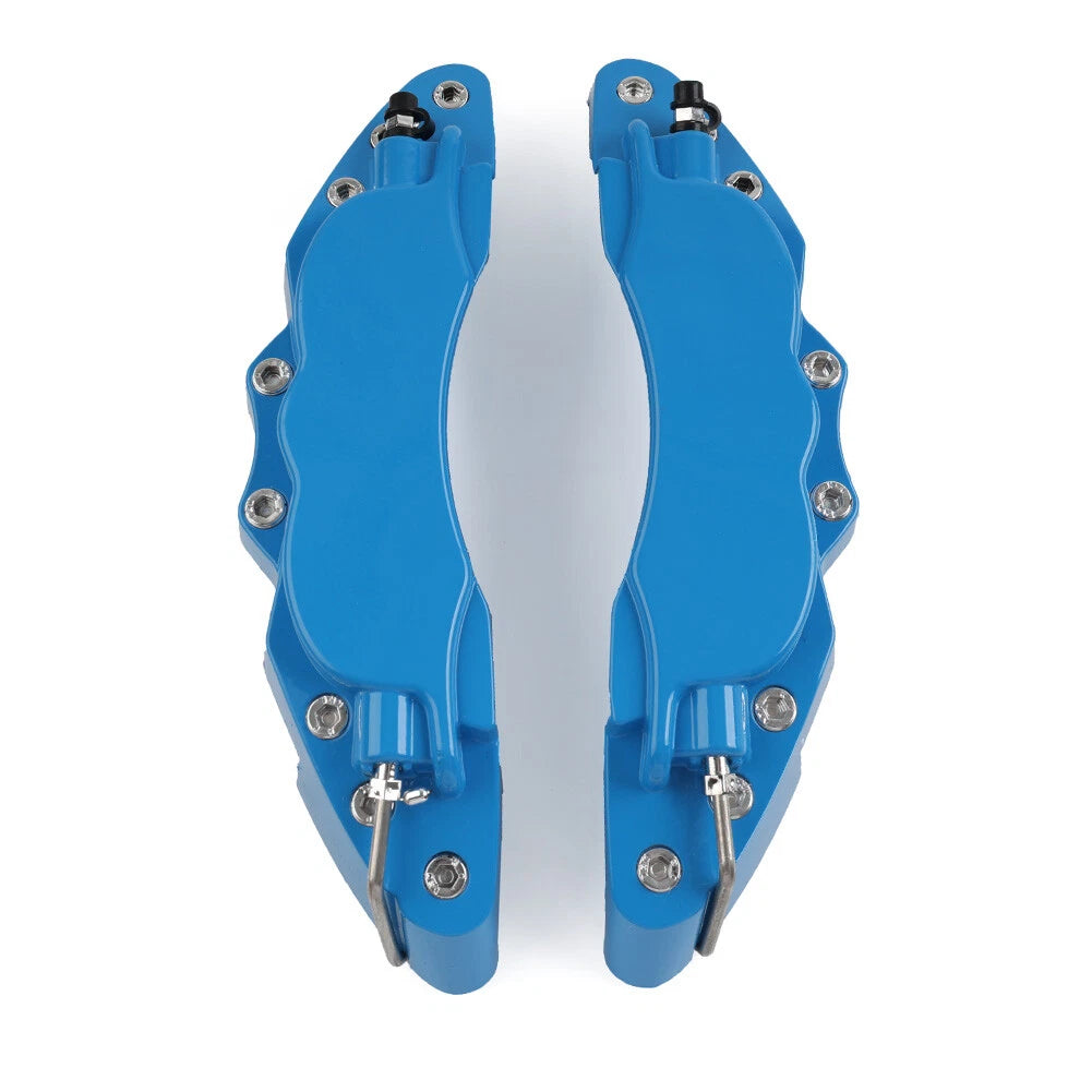 2 x Blue Universal Large Metal Car Disc Brake Caliper Covers for Make & Model