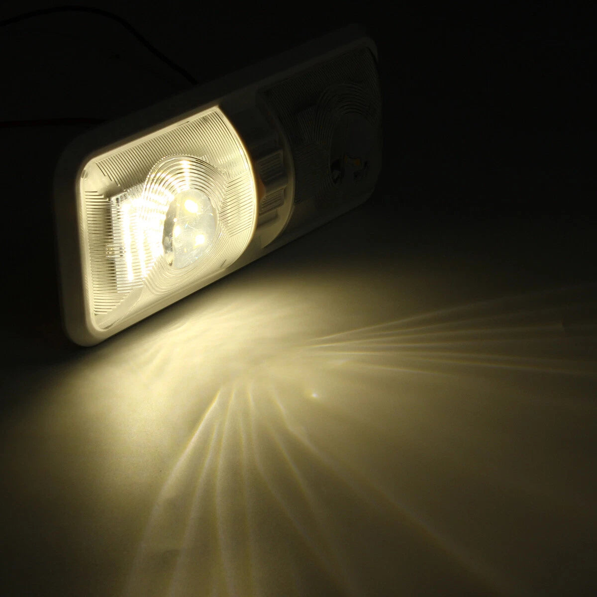 12V 48LED Interior Double Dome Ceiling Light for RV Boat Camper Trailer