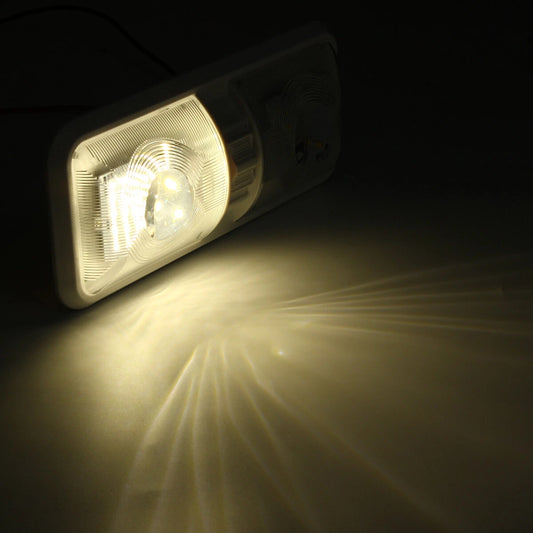 12V 48LED Interior Double Dome Ceiling Light for RV Boat Camper Trailer