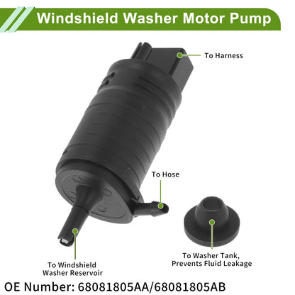Windshield Washer Pump w/Grommet for Acura TL