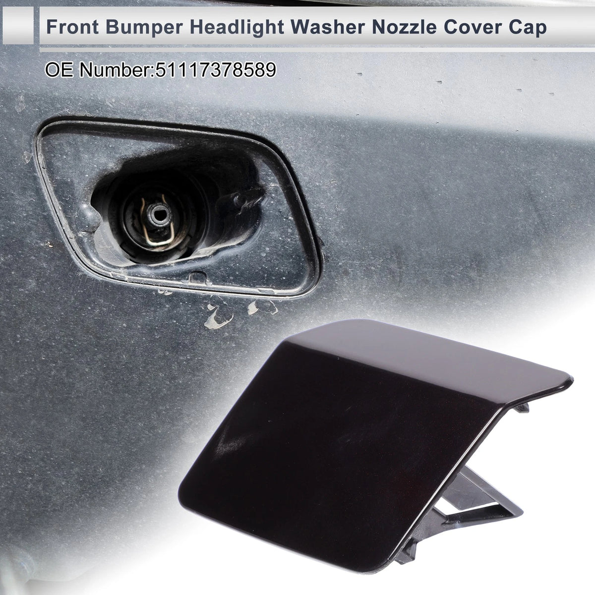 Bumper Headlight Washer Nozzle Cover for BMW X5 F15 (2014-2018)