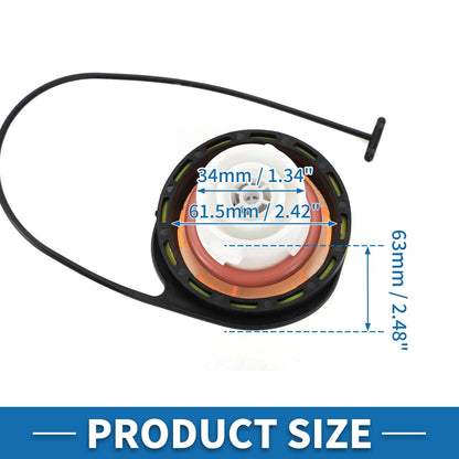 Gas/Fuel Filler Cap for GMC Sierra 1500 Black White Yellow