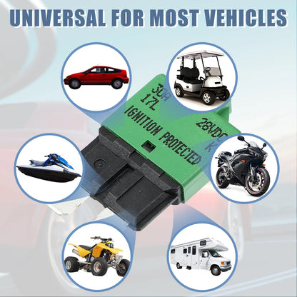 3 x 30A Circuit Breaker Blade Style Fuse for Car Marine 28V Green