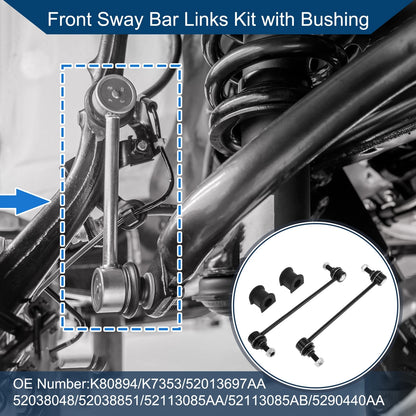 Front Stabilizer Bar Links with 2 x Bushings for Toyota Camry (2007-2011)