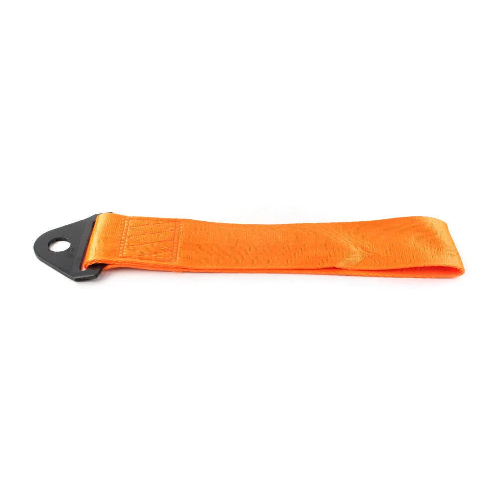 Racing Car Towing Strap for Universal Front/Rear Bumper - Orange
