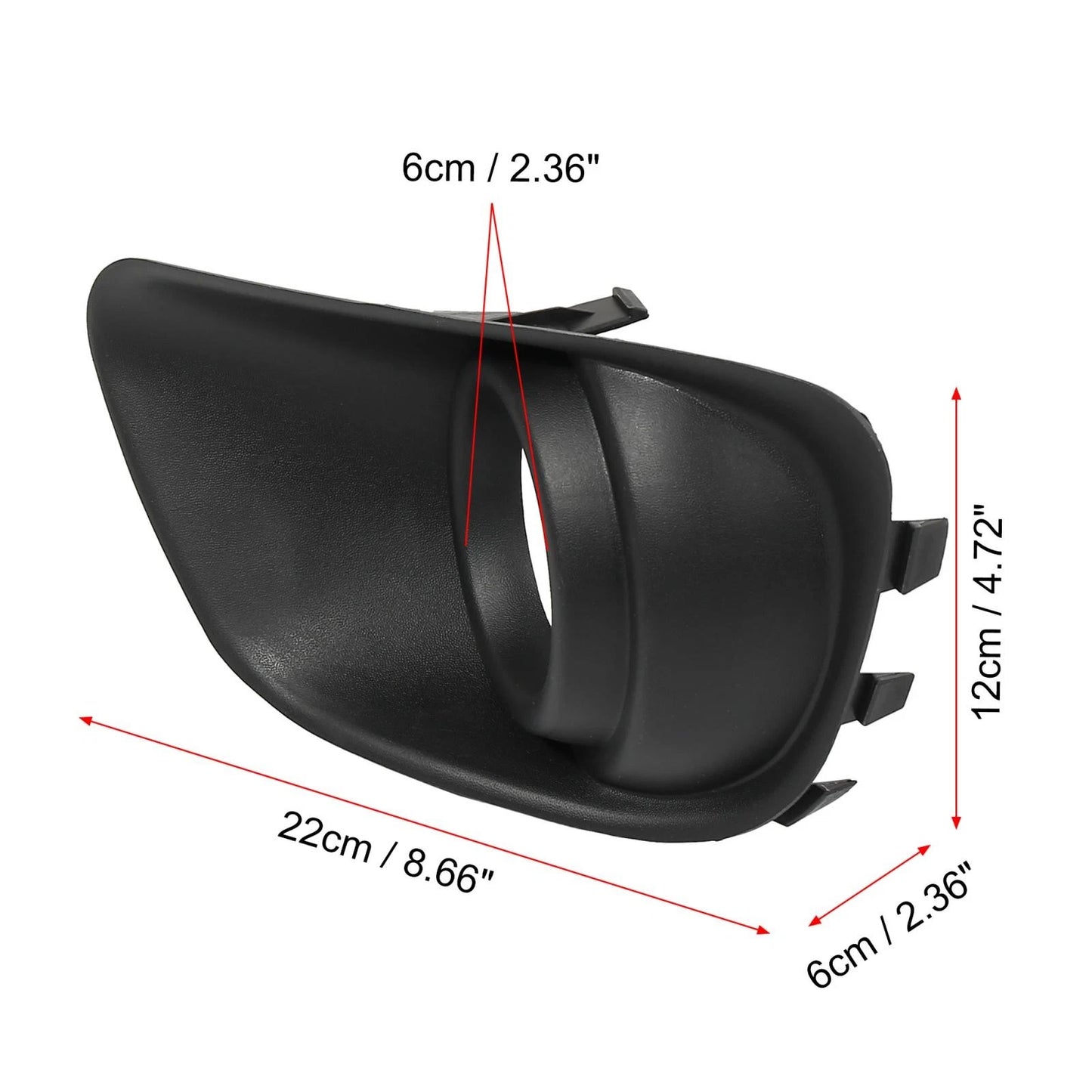 Front Bumper Left Side Fog Light Grille Cover for Jeep Compass (2017-2023)