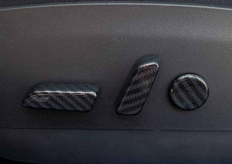 ABS Carbon Fiber Seat Adjustment Switch Cover Trim for Tesla Model 3 (2018-2023)