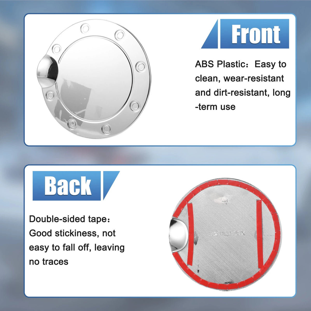Fuel Tank Cover for Ford F-150 (2015-2020) Silver Tone