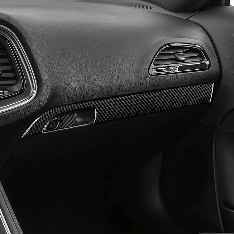 Carbon Fiber Glove Box Handle Switch Cover Trim for Dodge Charger (2015-2023)