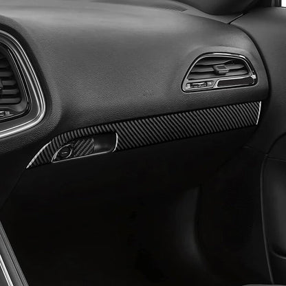 Carbon Fiber Glove Box Handle Switch Cover Trim for Dodge Charger (2015-2023)