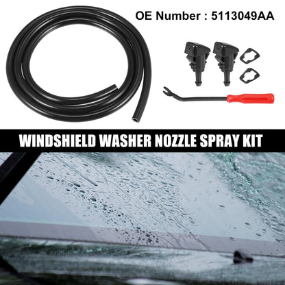 6x Front Windshield Washer Nozzle Kit 5113049AA for Chrysler 300C (2004 - 2010)