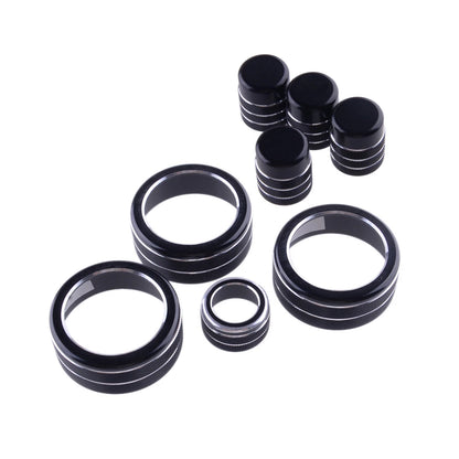 8 x Black Dashboard Console Knob Covers for Honda Civic Sedan (2022)