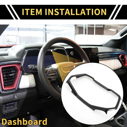 Dashboard Meter Panel Frame Cover for Chevy Colorado (2023-2024) Carbon Fiber