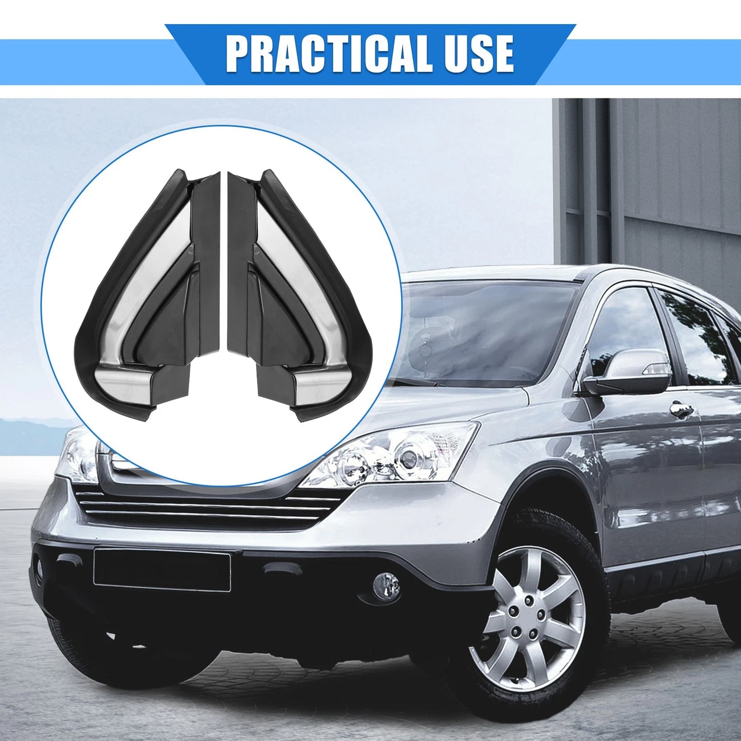 2 x Left Right Mirror Corner Triangle Fender Covers for Honda CR-V (2007-2011)