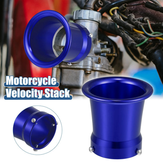 50mm Velocity Stack Carburetor Air Filter Funnel Trumpet Blue for Motorcycle