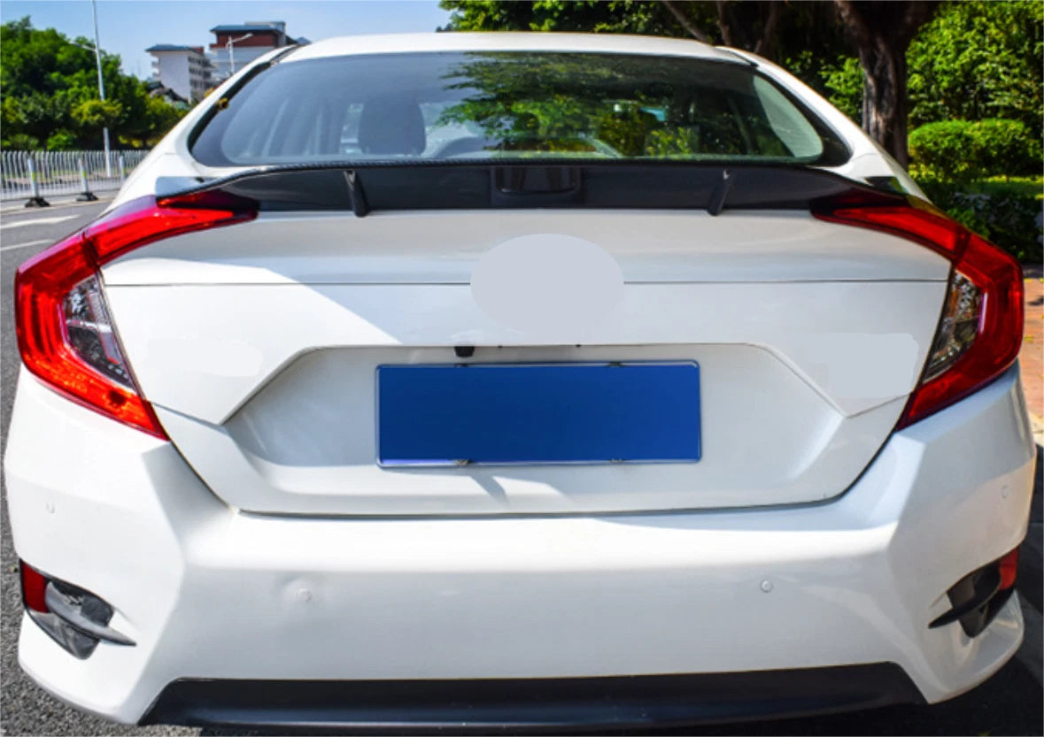 Rear Carbon Fiber Spoiler Wing R Style Ducktail for Honda Civic Sedan (2016-2021)