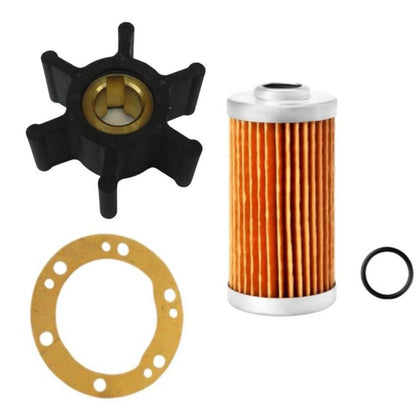 Impeller Kit w/ Fuel Filter for Yanmar 124223/128296/104500 (Marine)