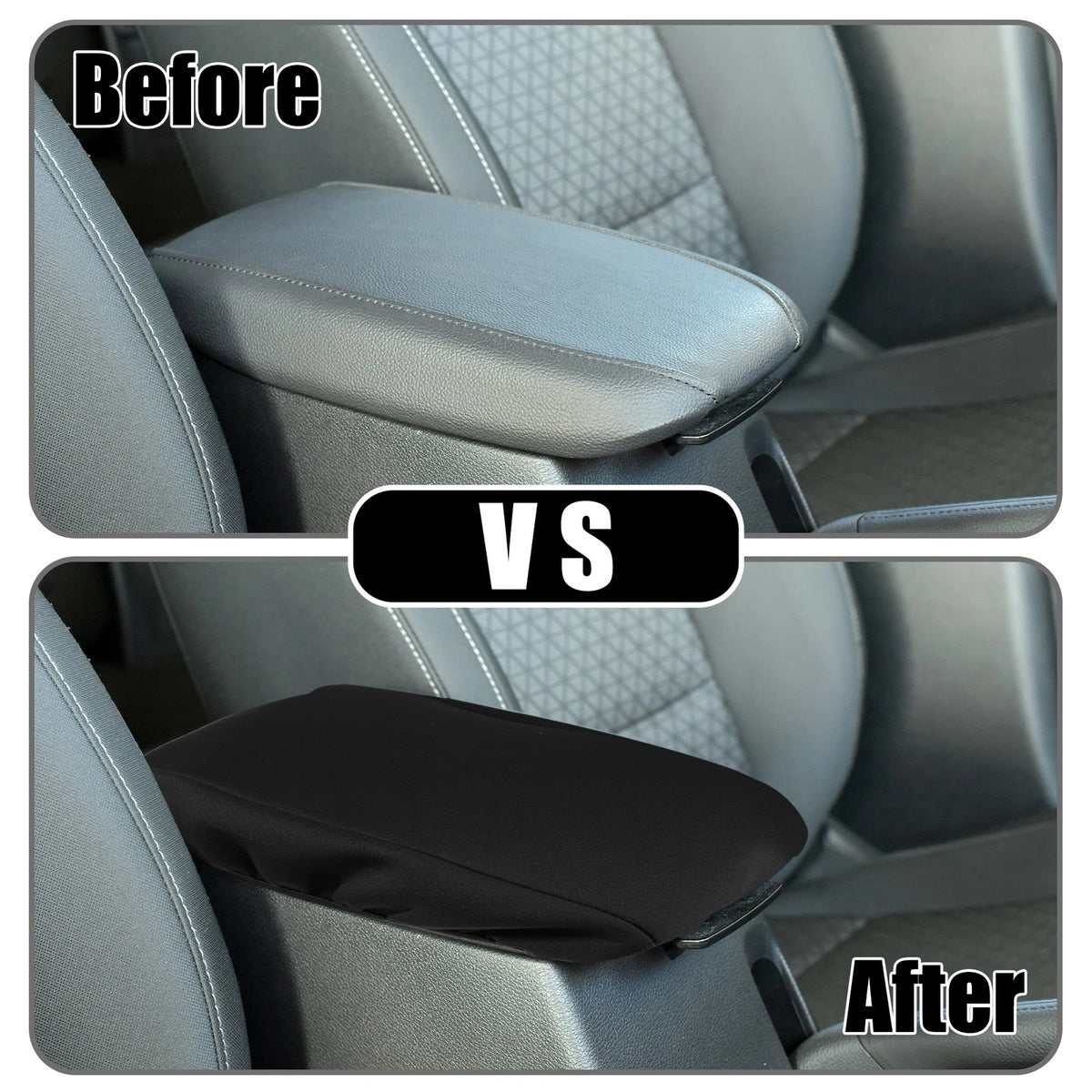 Center Console Armrest Cover for Ford F-150 2021-2023 Black