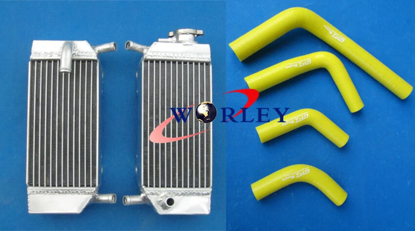 Aluminum Radiator + Blue Hose for Honda CRF250R CRF250X (2004-2009)