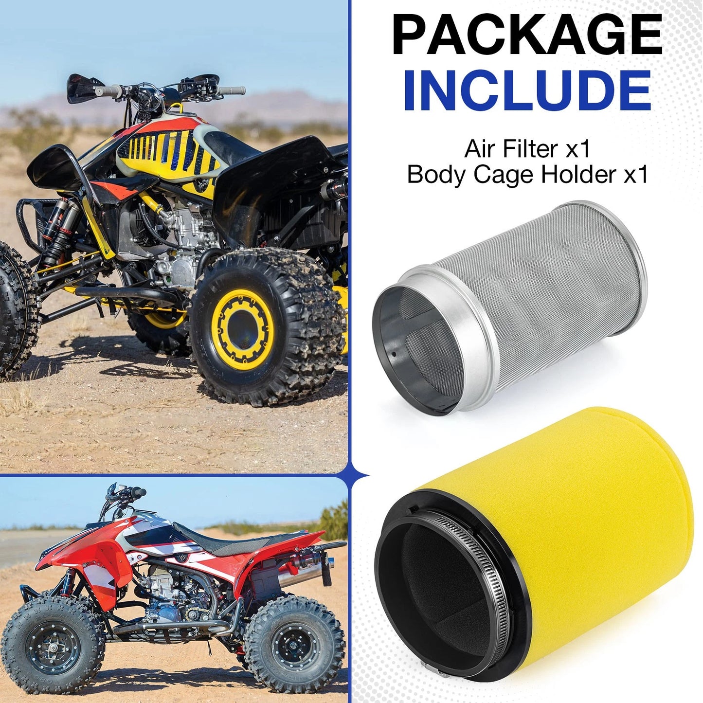 Air Filter & Cage Holder for Honda TRX450ER 2006-2009/2012-2014 Electric Start