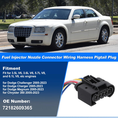 5-Wire Fuel Injector Wiring Harness Replacement for Dodge Challenger