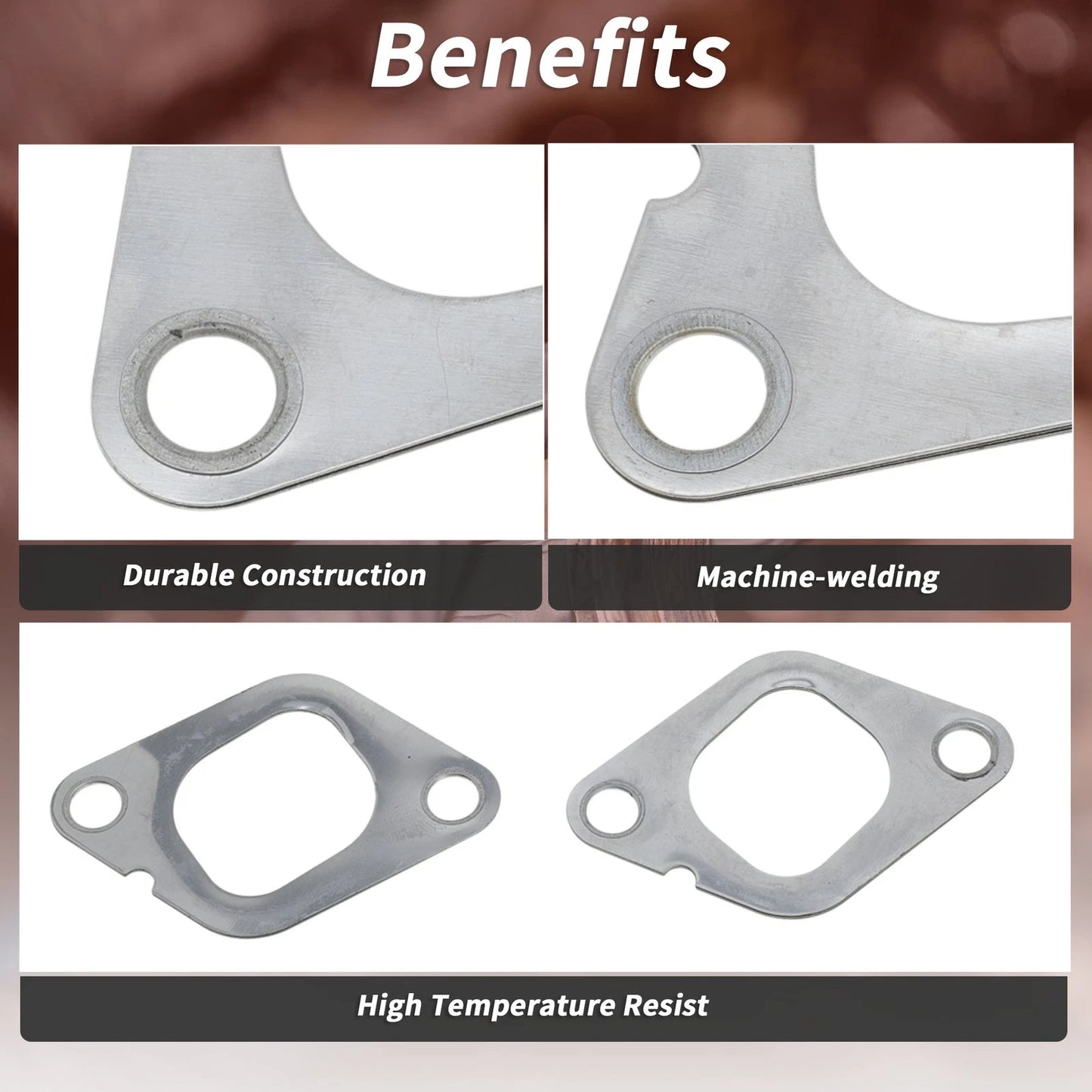 4 Pcs Exhaust Manifold Header Gasket for Ford Maverick (1993-1996)
