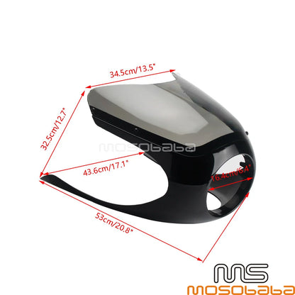 6-1/4" Headlight Fairing for Ducati Scrambler, Yamaha RD, GS, CB, KZ, W 650, BMW R 60