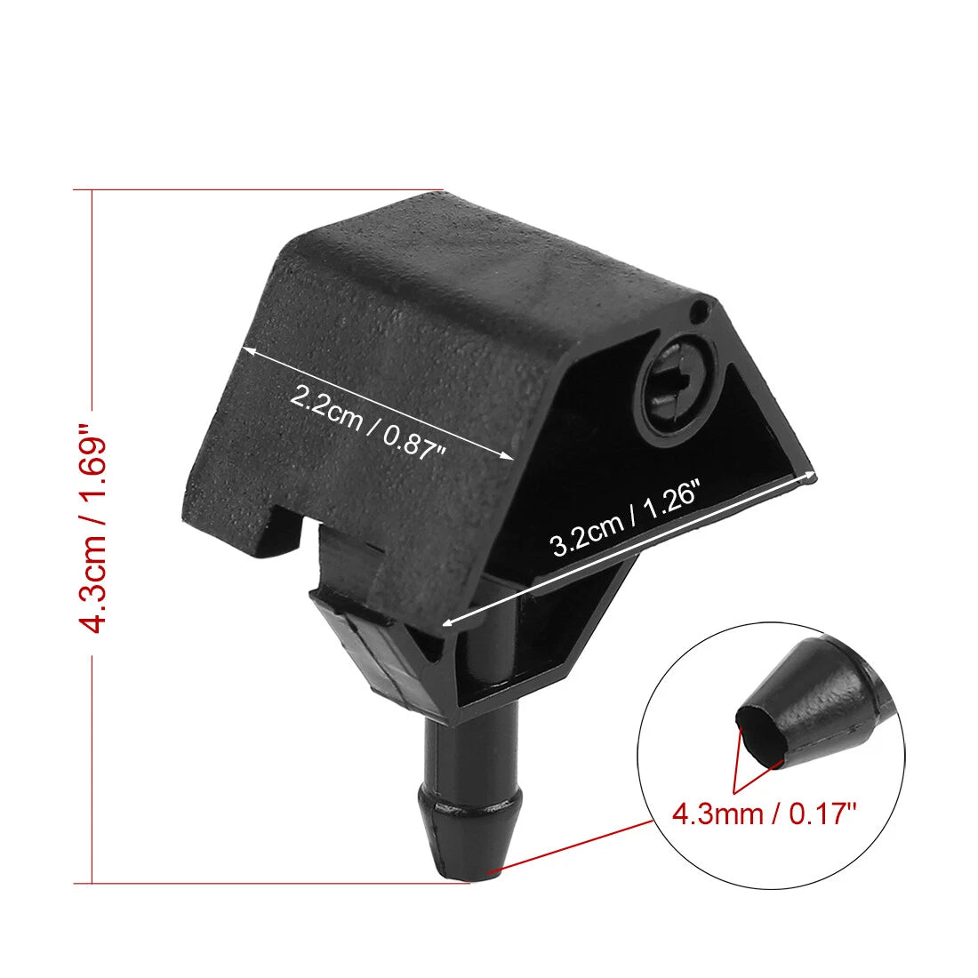 Windshield Wiper Washer Nozzles for Nissan Qashqai J10 (2007-2013)