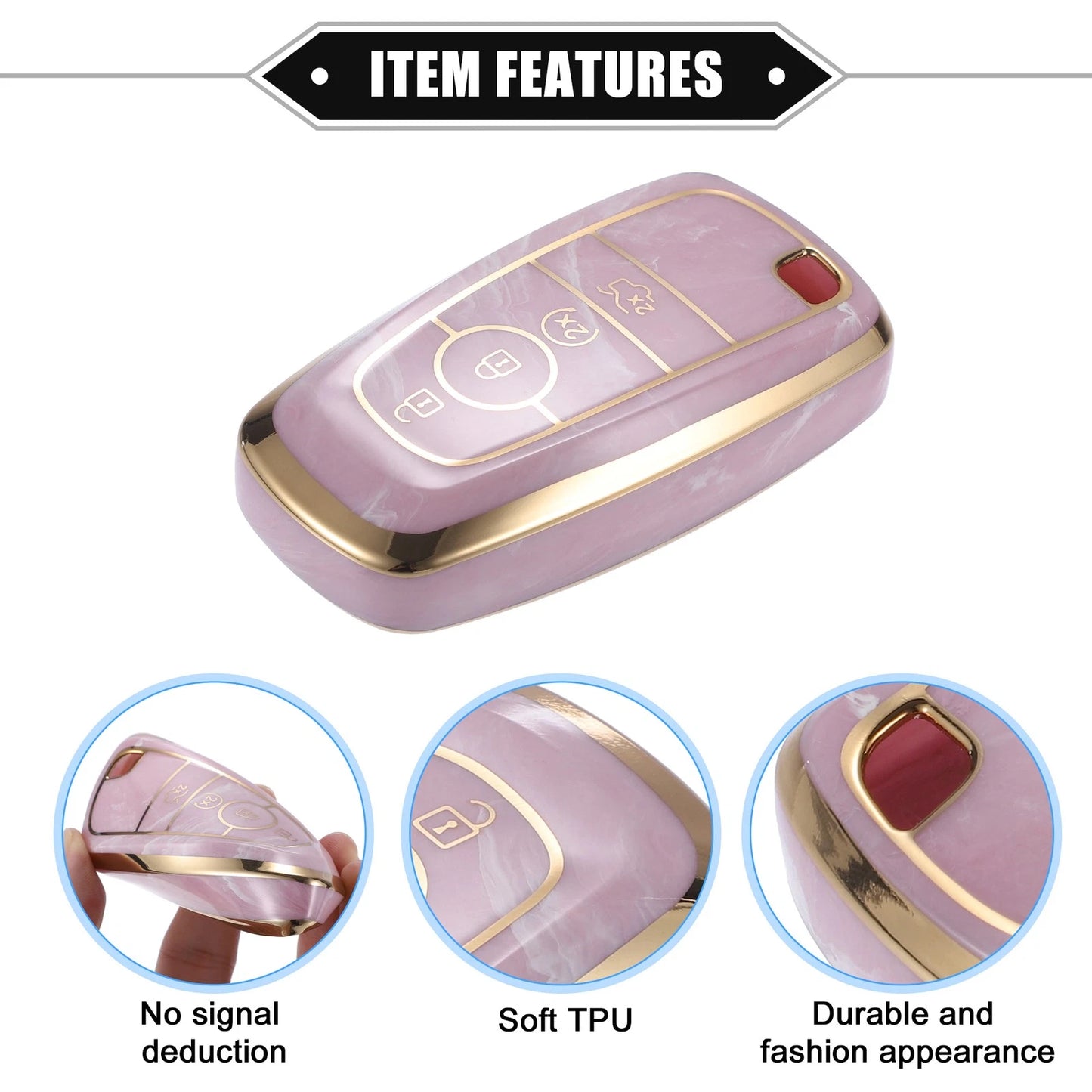 TPU Key Fob Cover Case for Ford Explorer, Ecosport, Mustang