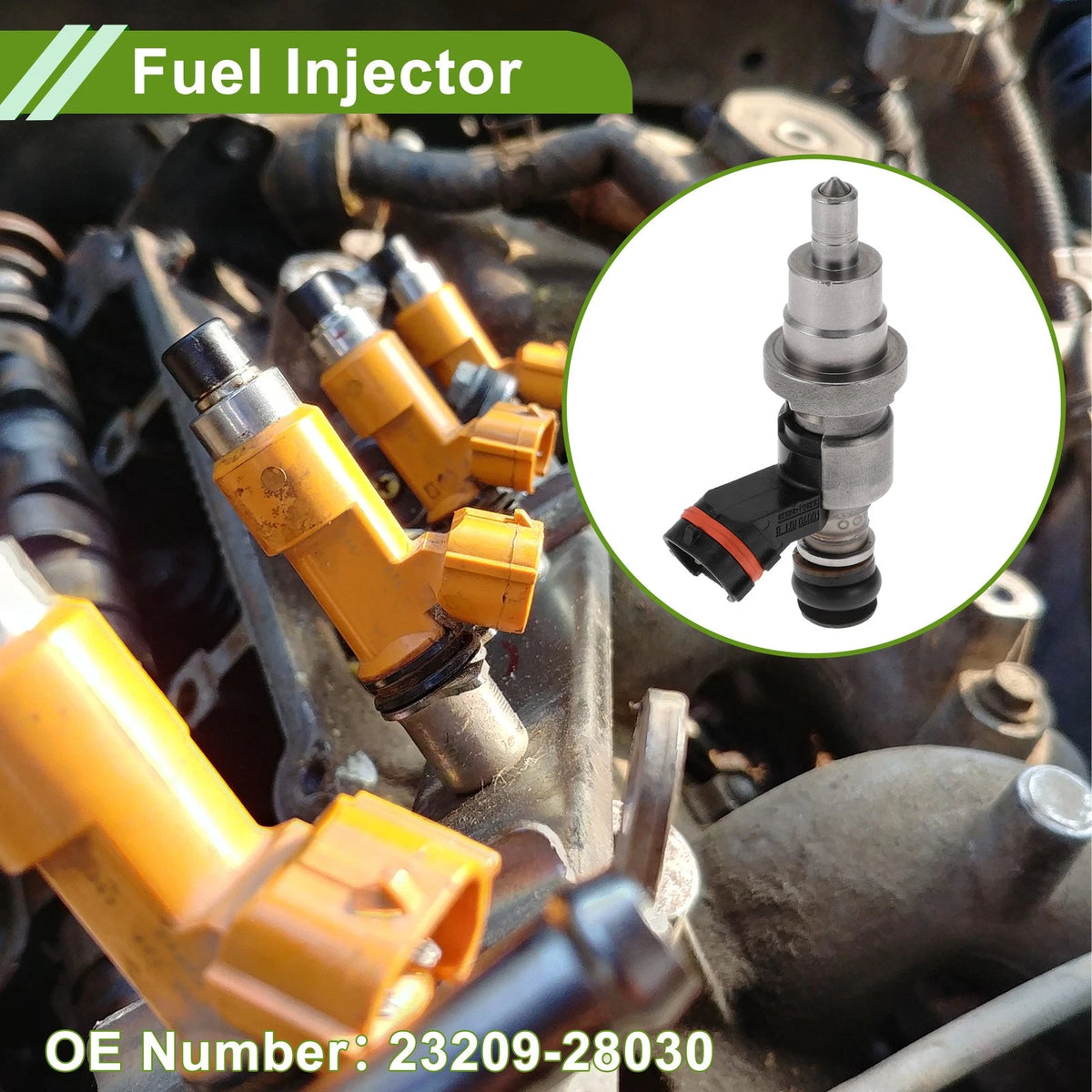 Fuel Injector 1x Gray Black for TOYOTA RAV4 (2001–2008)