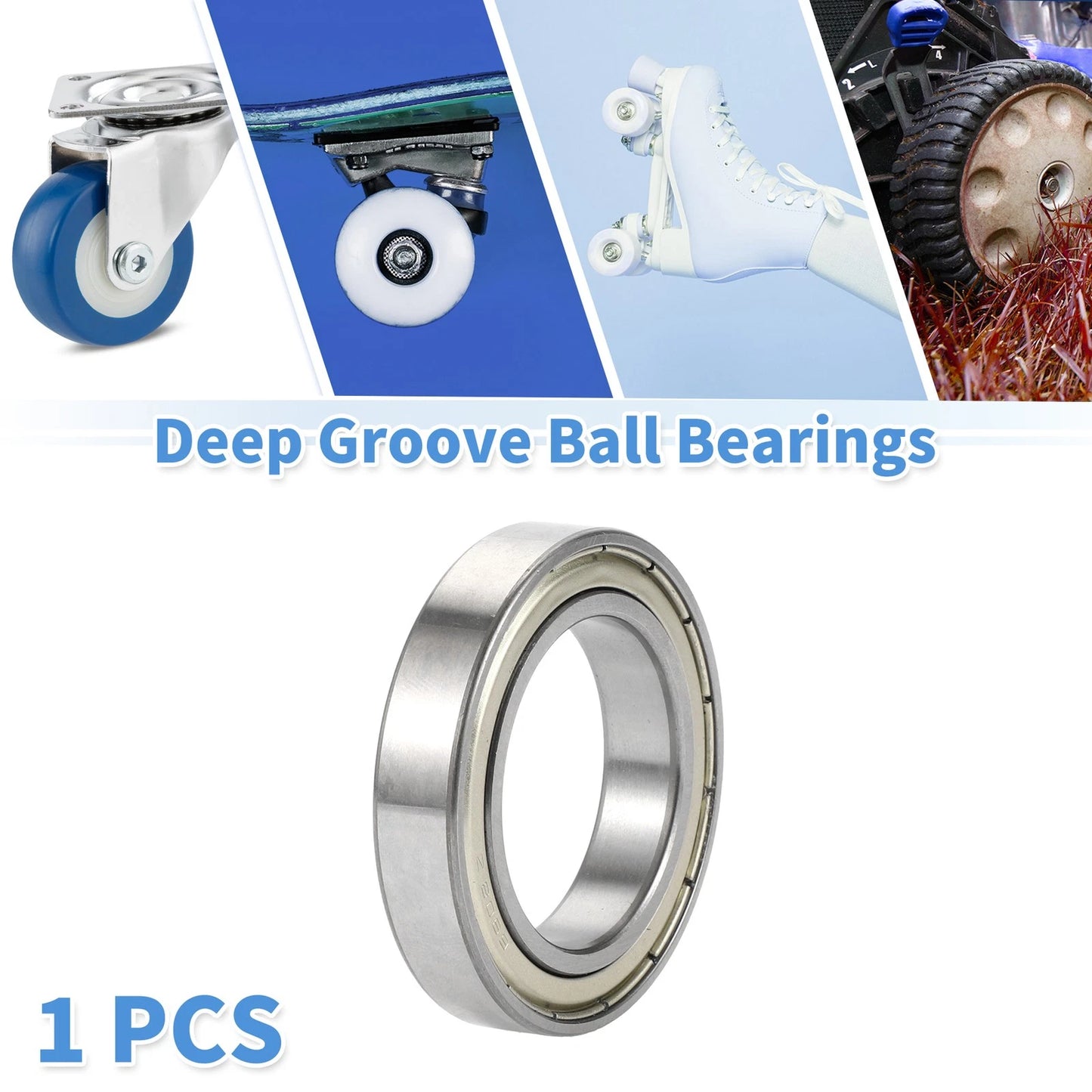 1Pc 40x62x12mm Deep Groove Ball Bearings for Scooter Skateboard Wheel