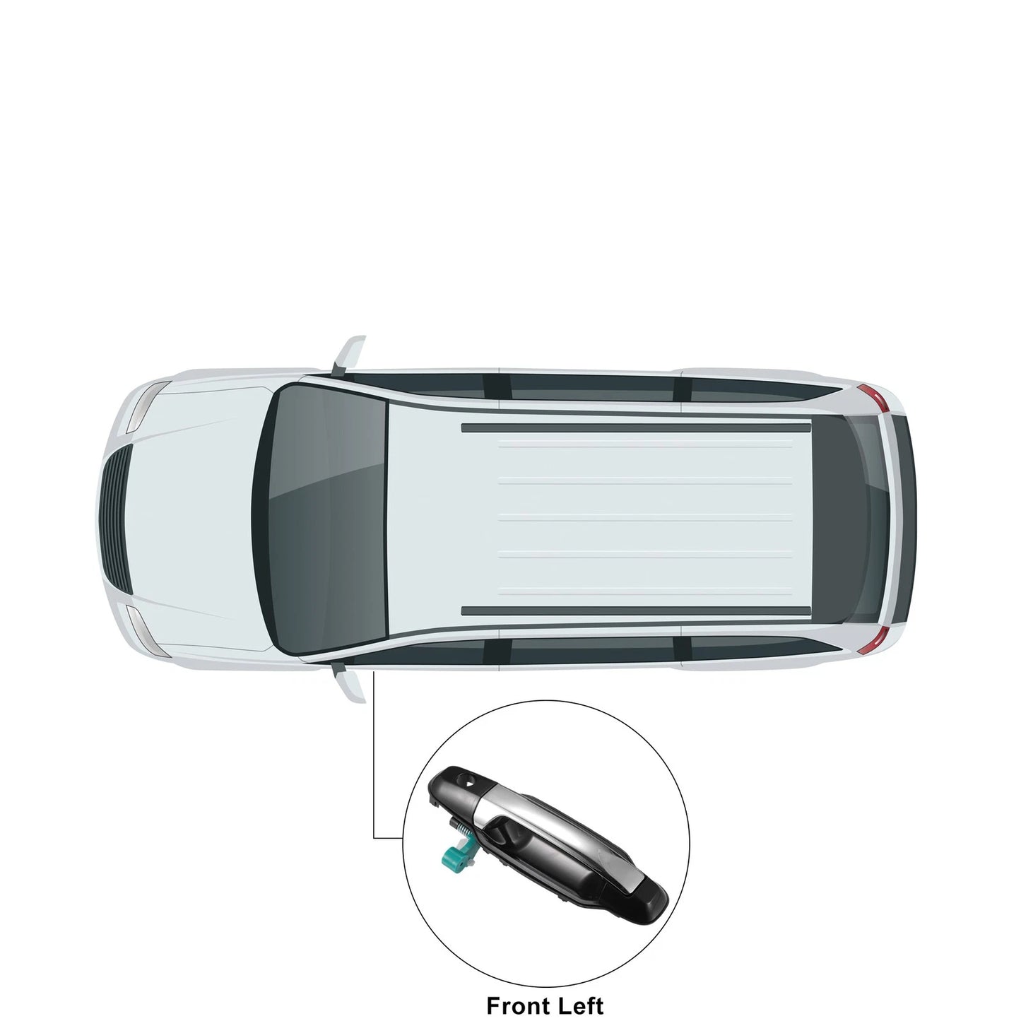 Front Left Door Handle for Kia Sorento EX (2003-2006)